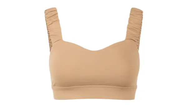 Norba Clothing Сутиен Norba Ruffle Wave, пясъчно-светлокафяв