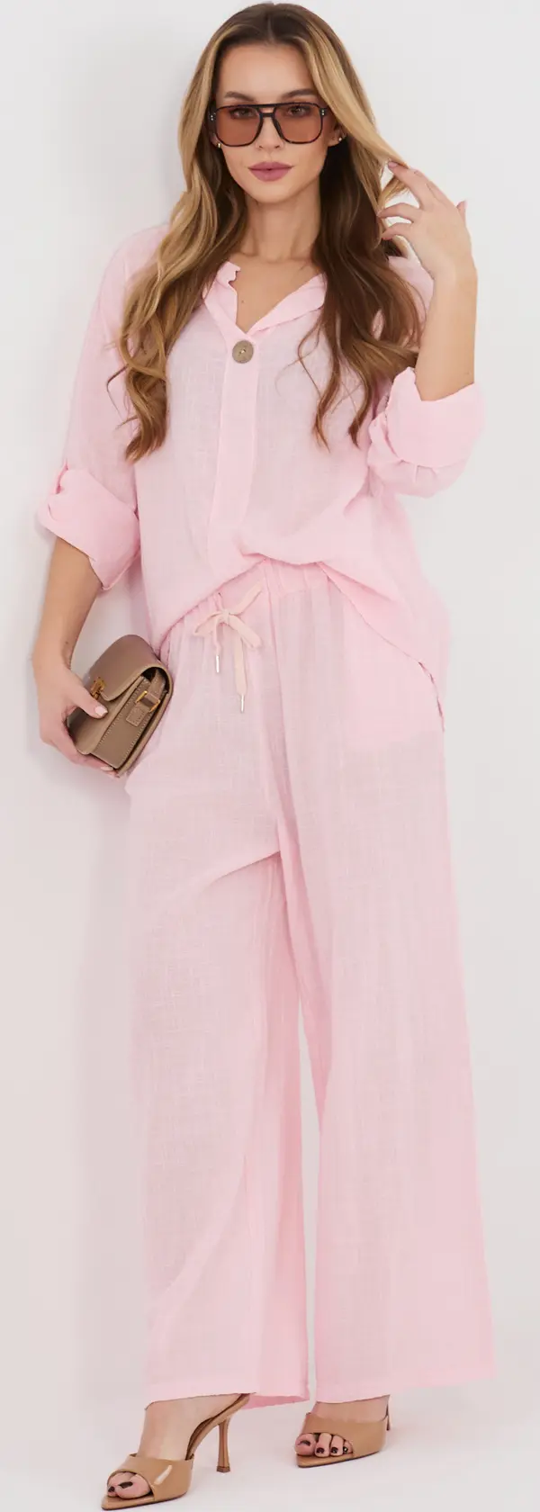 Italy Moda Светло розови летни панталони