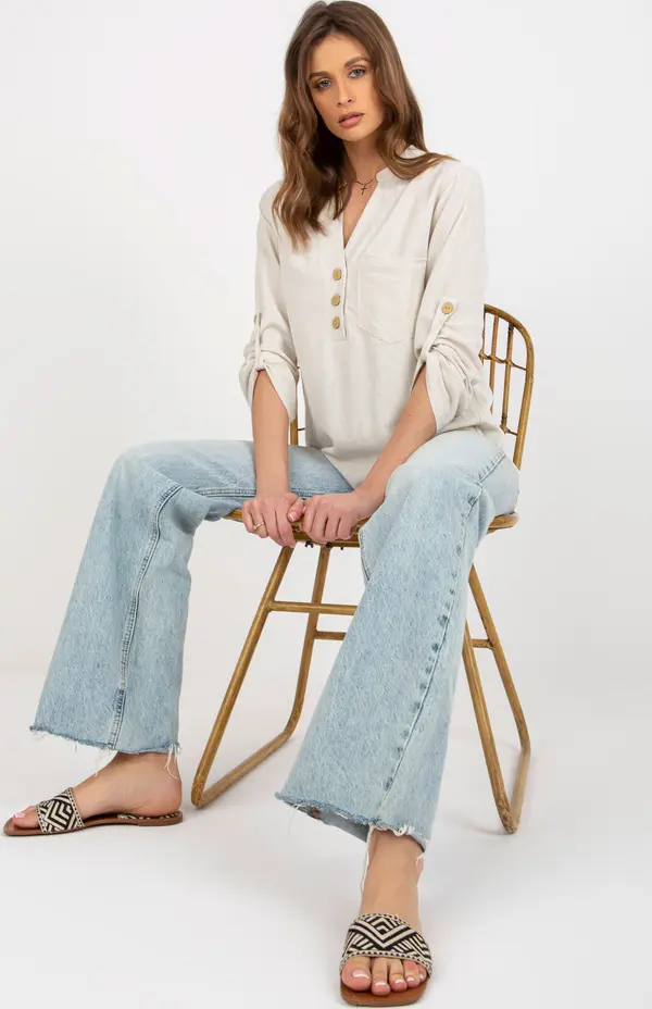 RUE PARIS Светлобежова блуза RUE PARIS