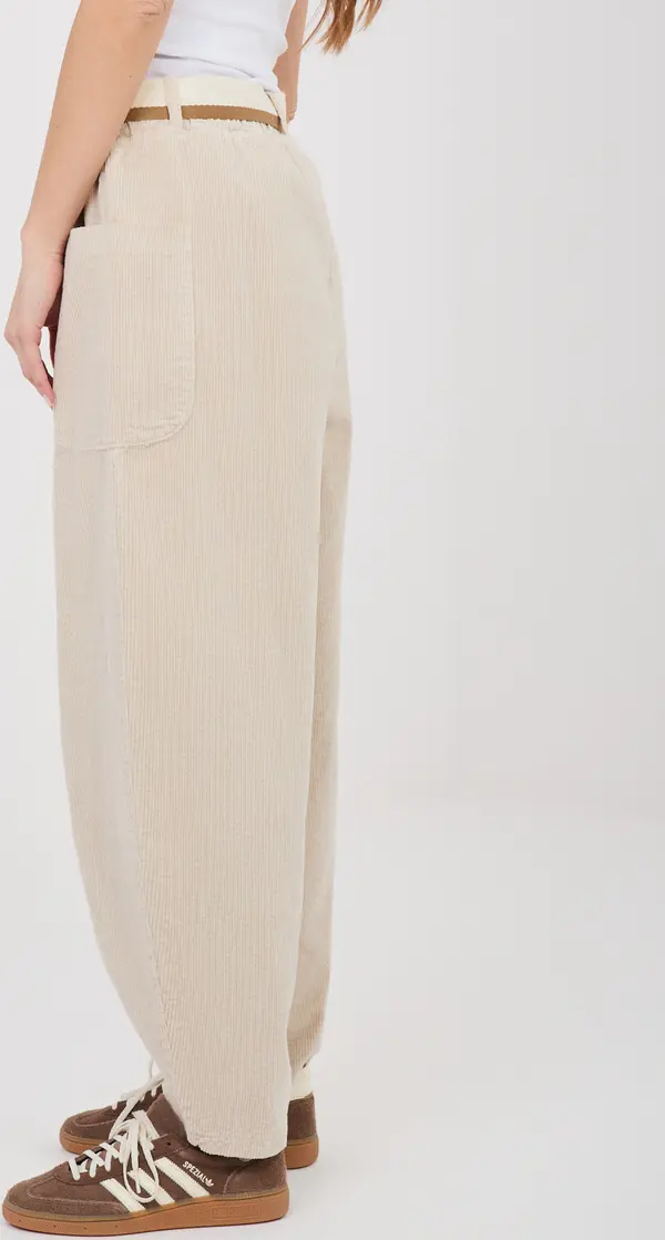 RUE PARIS Светлобежови панталони от щраус