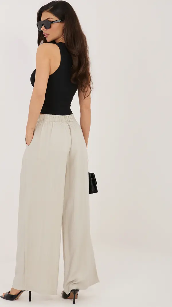 Sublevel Светлобежови панталони палацо