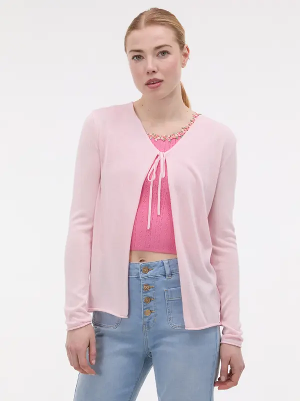 Orsay Светлорозов дамски кардиган ORSAY