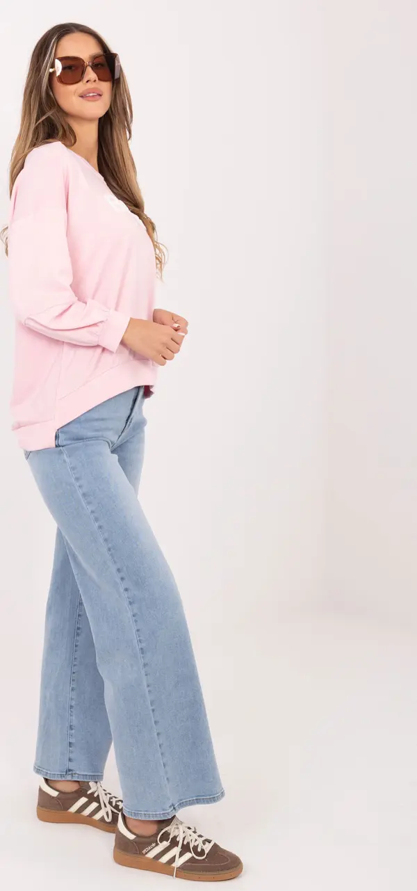 RUE PARIS Светлорозов оувърсайз суитчър