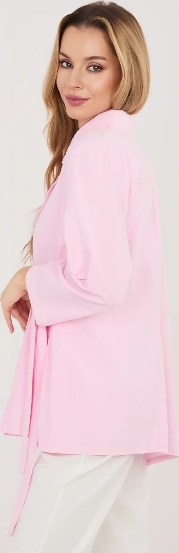 RUE PARIS Светлорозова асиметрична риза