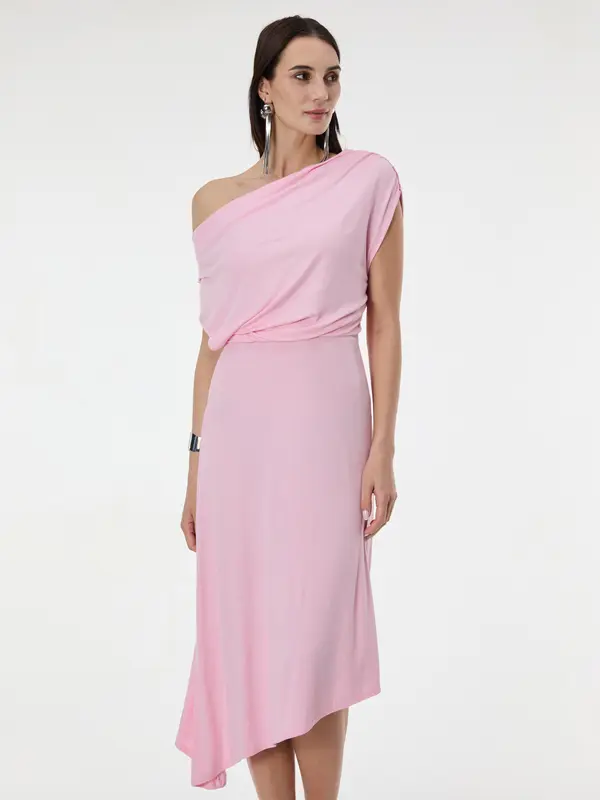 Orsay Светлорозова дамска миди рокля ORSAY