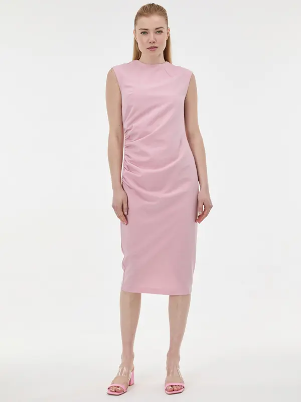 Orsay Светлорозова миди рокля ORSAY
