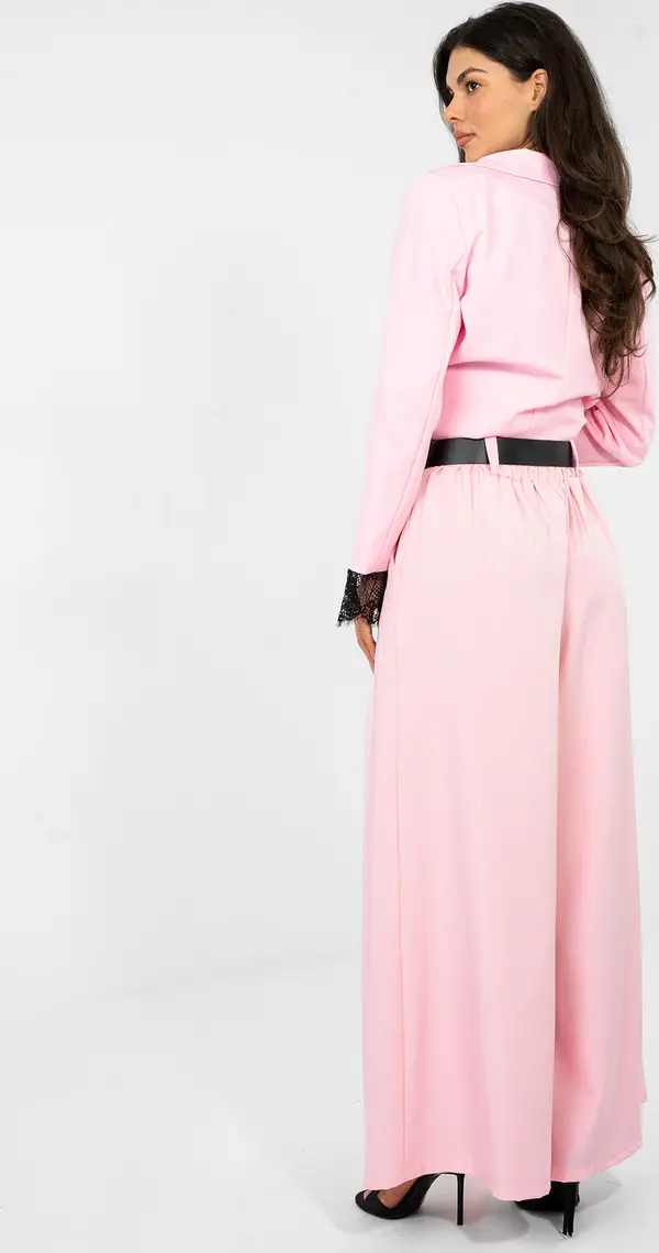 RUE PARIS Светлорозови бизнес панталони