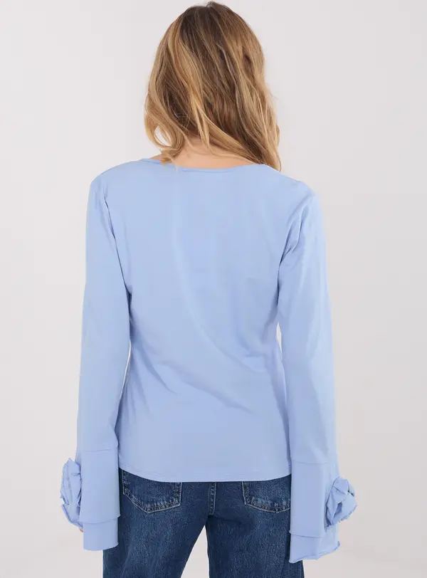 Italy Moda Светлосиня блуза с декоративни ръкави