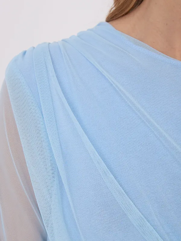 Italy Moda Светлосиня блуза с дълъг ръкав