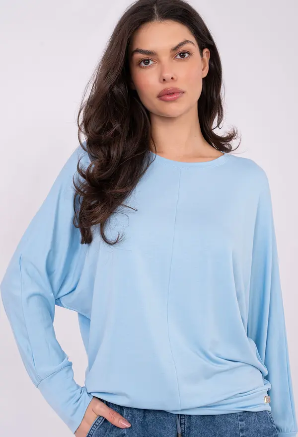 RELEVANCE Светлосиня блуза с дълъг ръкав