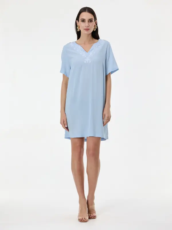 Orsay Светлосиня дамска миди рокля ORSAY