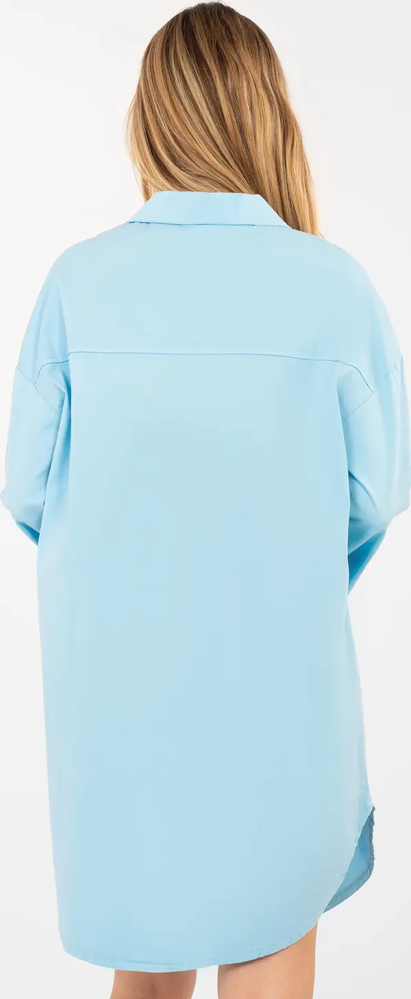 RUE PARIS Светлосиня рокля-риза