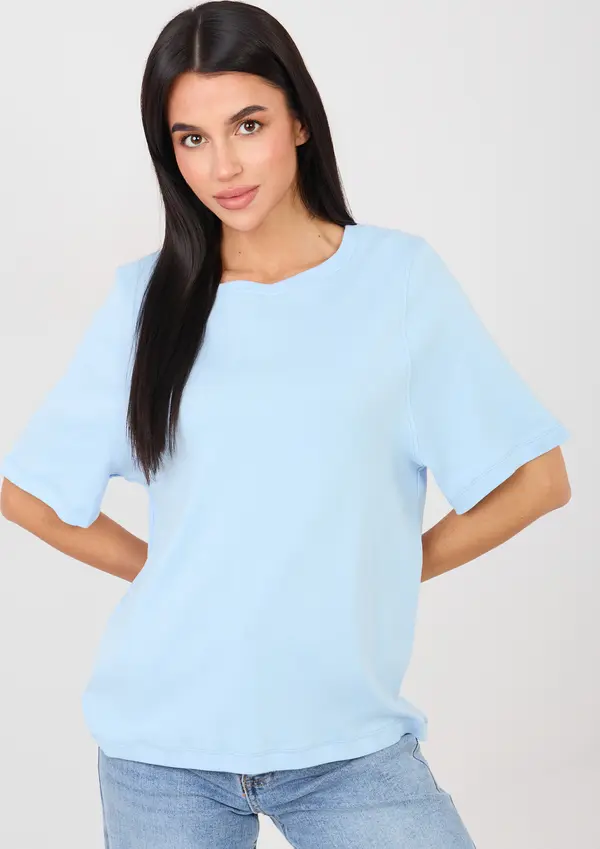 RUE PARIS Светлосиня тениска с къс ръкав