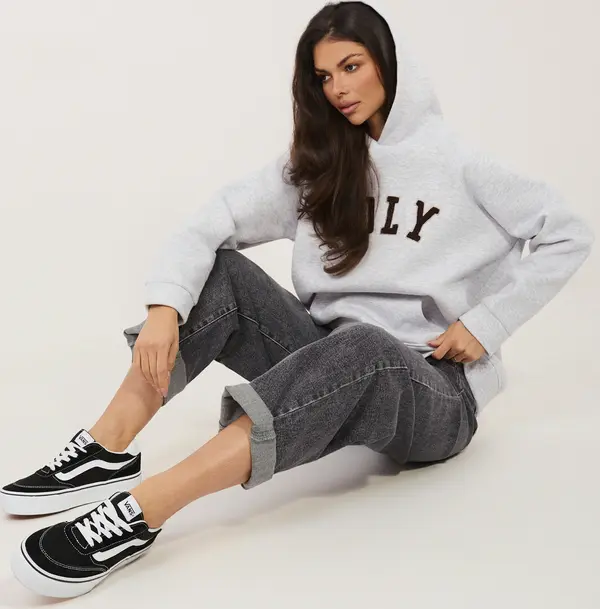 RUE PARIS Светлосив оувърсайз суитчър