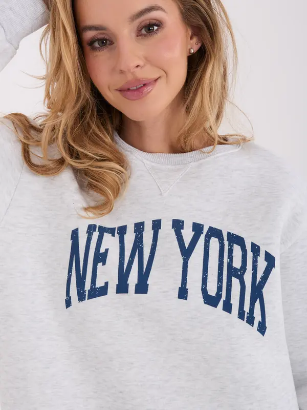Factory Price Светлосив суитшърт New York