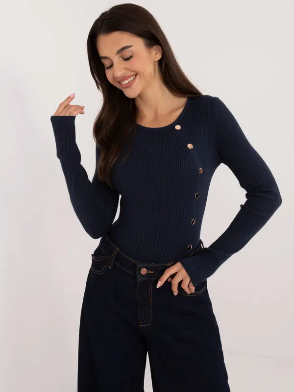Wool Fashion Italia Sweater-AT-SW-2332-2.65-navy blue