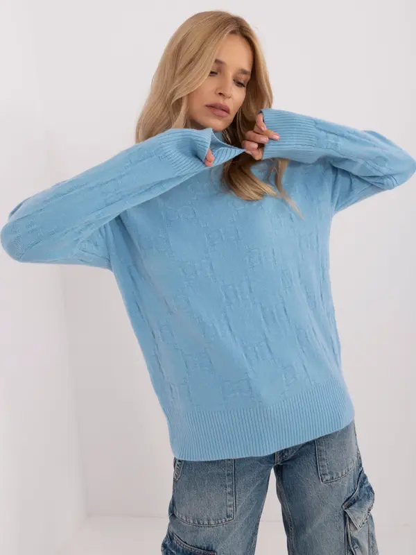 Wool Fashion Italia Sweater-AT-SW-2342-1.35-Light Blue