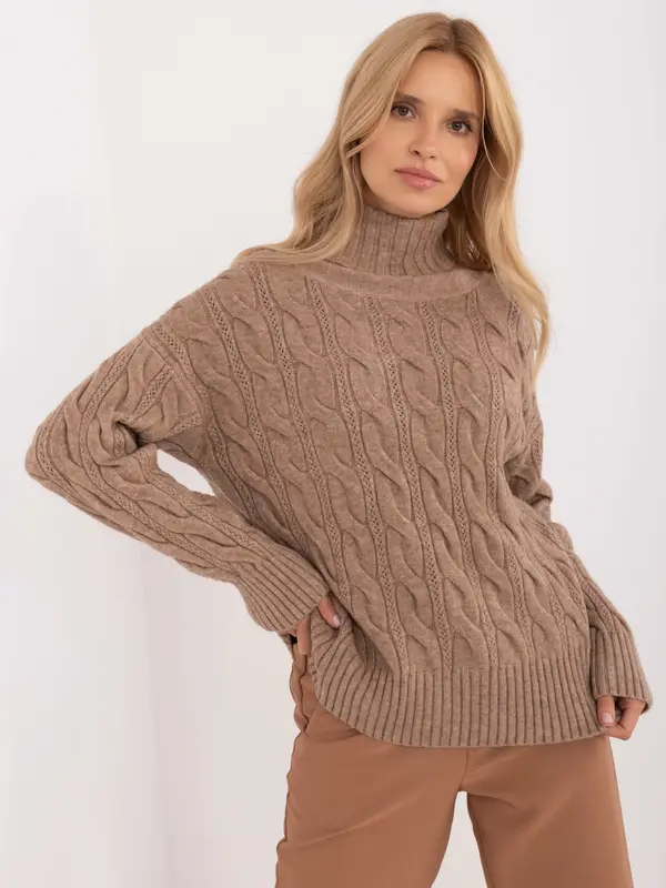 Wool Fashion Italia Sweater-AT-SW-23445.00-dark beige