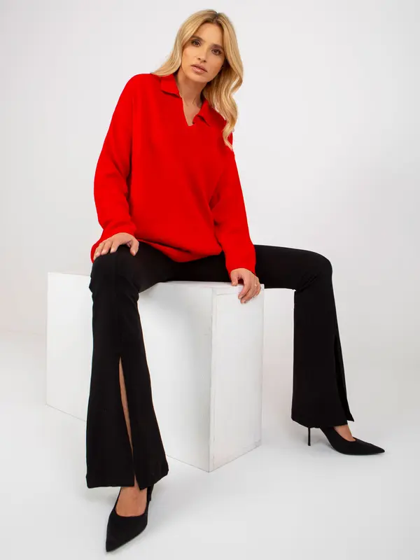 RUE PARIS Sweater-LC-SW-2261.00P-Red
