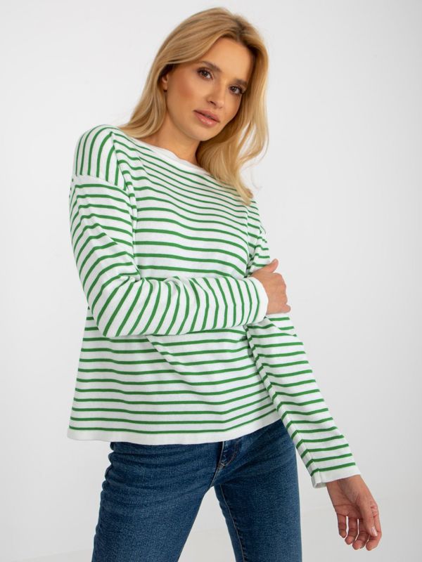 RUE PARIS Sweater-LC-SW-6006.22-white-green