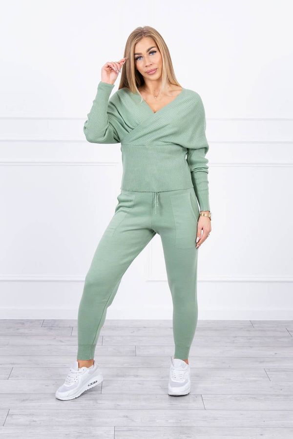marka niezdefiniowana Sweater set two-piece dark mint