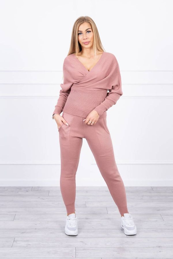marka niezdefiniowana Sweater set two-piece dark pink