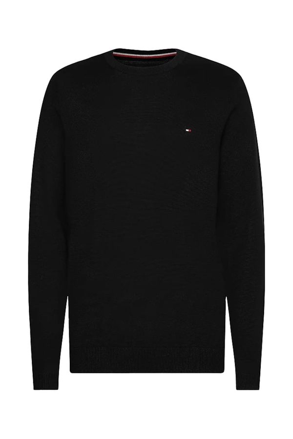 Tommy Hilfiger Sweater - TOMMY HILFIGER CORE COTTON-SILK CNECK black