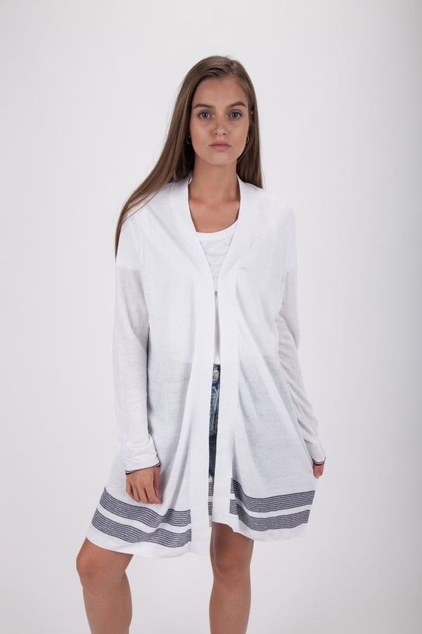 Tommy Hilfiger Sweater - TOMMY HILFIGER TILDY OPEN CARDI white