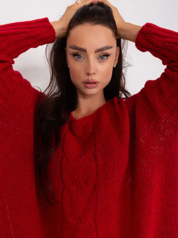 Och Bella Sweater-TW-SW-BI-559.45-dark red