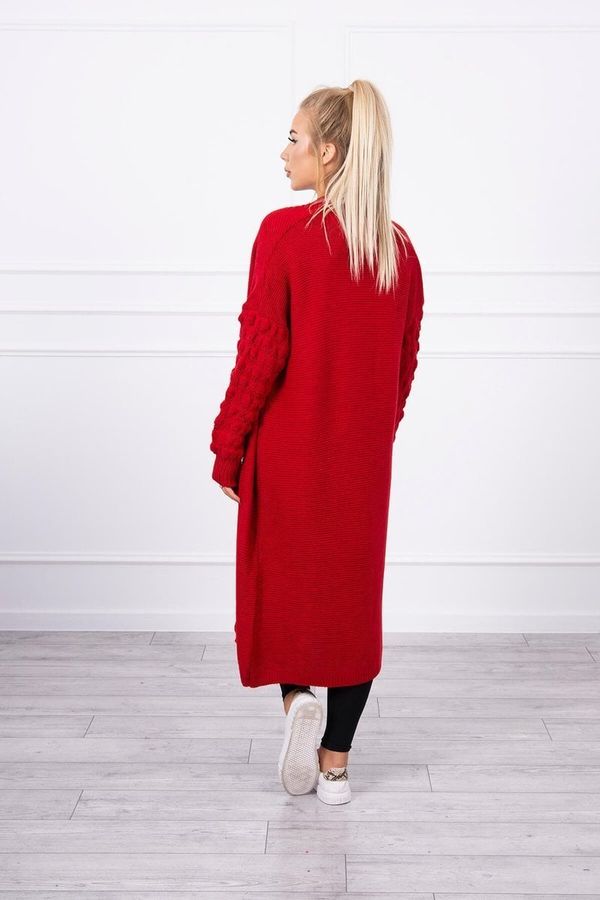 marka niezdefiniowana Sweater with bubbles on the sleeve red