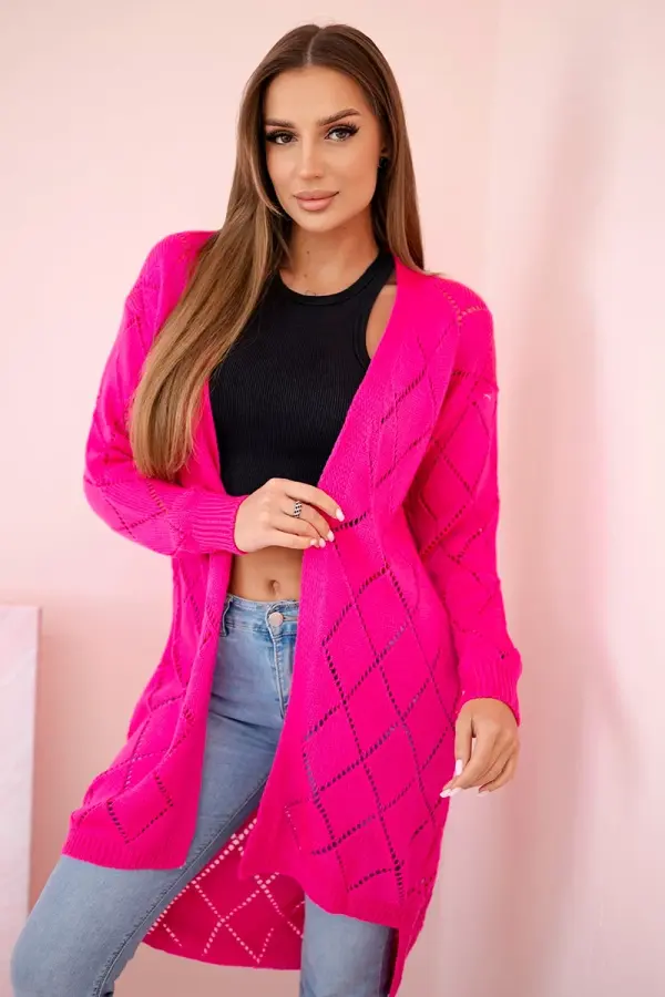 Kesi Sweater with geometric pattern pink neon