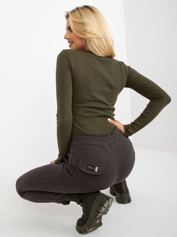 RELEVANCE Sweatpants-RV-DR-8369.89P-dark khaki