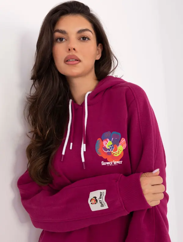 Sublevel Sweatshirt-D10600BK02784A-fuchsia