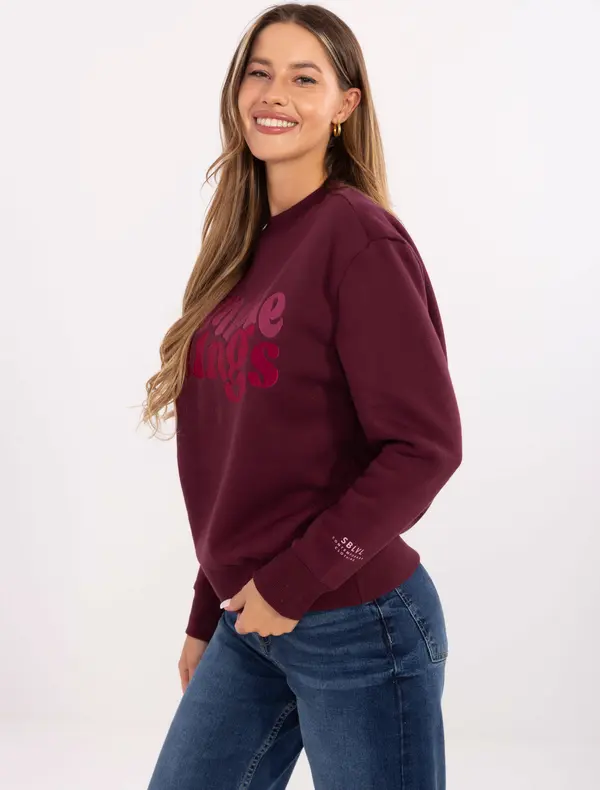 Sublevel Sweatshirt-D10608BC02801A4NO-burgundy