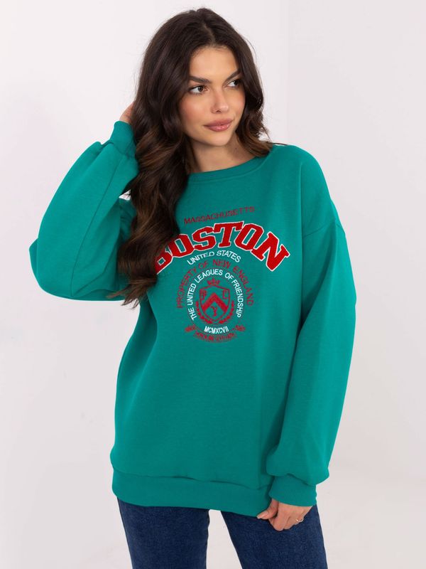 My Red Lips Sweatshirt-EM-BL-617-15.51P-turquoise