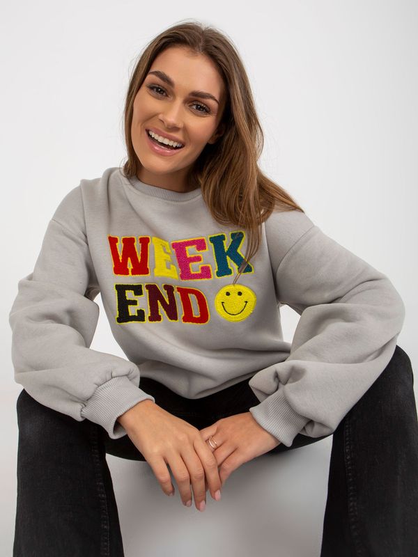 My Red Lips Sweatshirt-EM-BL-617-6.30X-grey