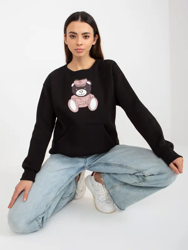 Lily Rose Sweatshirt-EM-BL-HS-21-538.31P-black