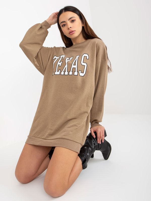 ex moda Sweatshirt-EM-BL-U719.82P-dark beige