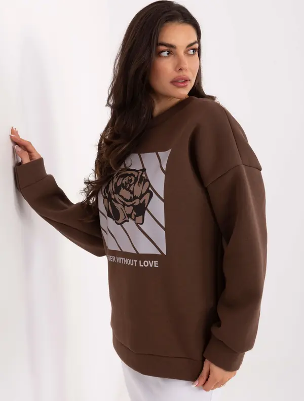 Italy Moda Sweatshirt-MI-BL-4216.15-brown