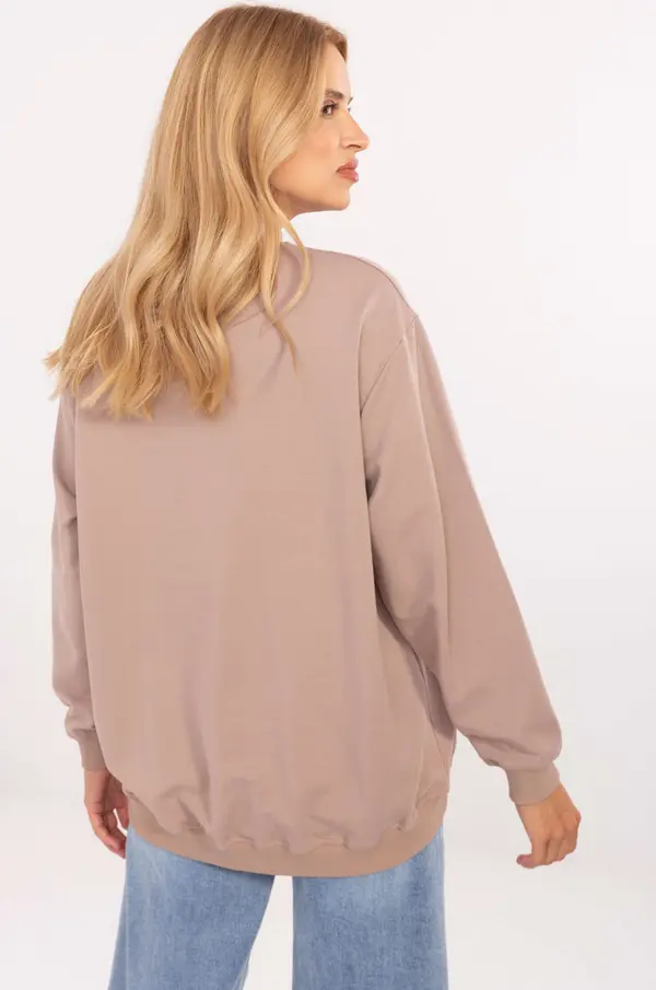BASIC Feel Good Sweatshirt-RV-BL-5185.79P-dark beige