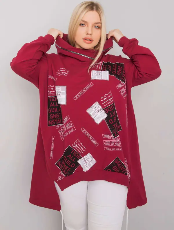 RELEVANCE Sweatshirt-RV-BL-7217.79P-burgundy