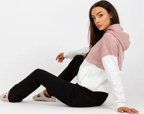 RUE PARIS Sweatshirt-RV-BL-8171.30-white-pink