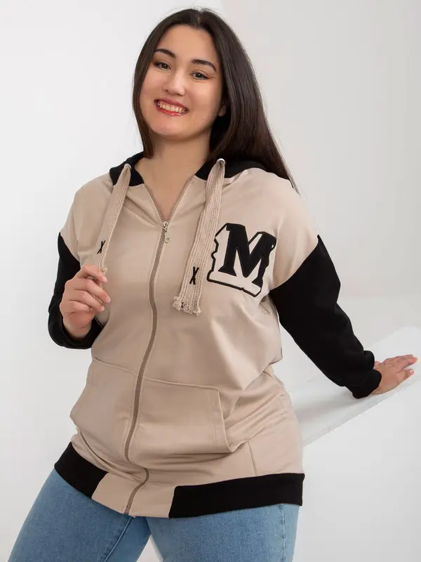 RELEVANCE Sweatshirt-RV-BL-8272.85-black-beige