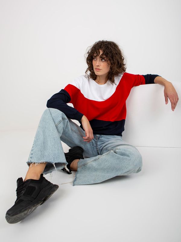 RELEVANCE Sweatshirt-RV-BL-8430.61P-white-navy blue