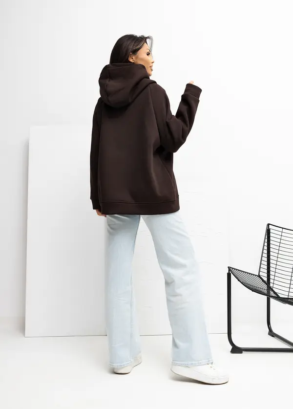 RUE PARIS Sweatshirt-RV-BL-A1034.26-dark brown