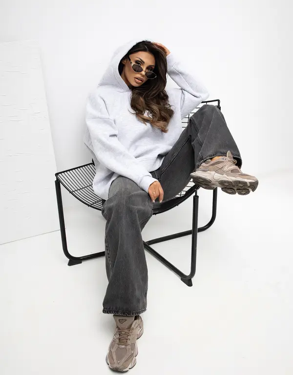 RUE PARIS Sweatshirt-RV-BL-A1037.12-light grey