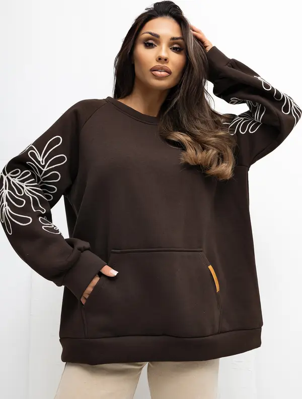 RUE PARIS Sweatshirt-RV-BL-A1042.25-dark brown
