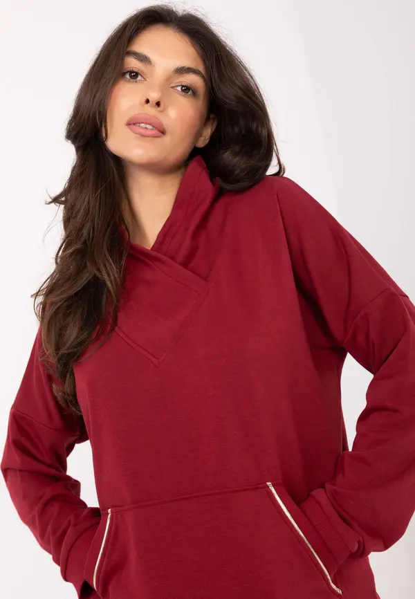 RUE PARIS Sweatshirt-RV-BL-A874.01P-burgundy