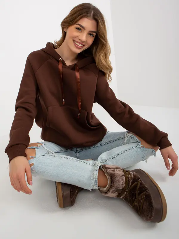 Och Bella Sweatshirt-TW-BL-BL-1003.95P-dark brown