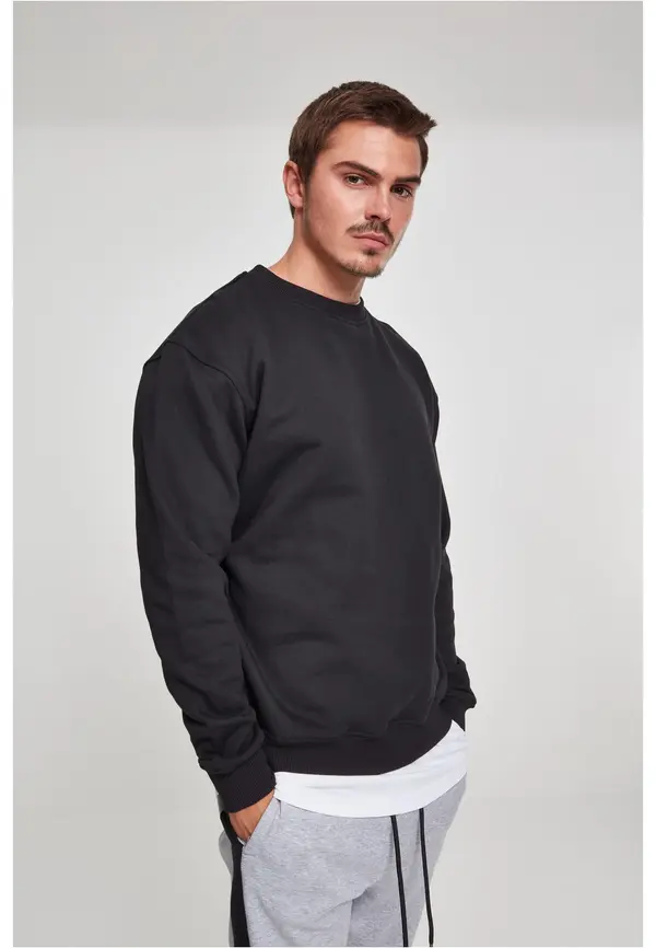 Urban Classics Sweatshirt with neckline black